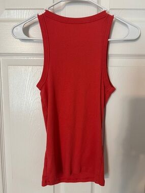 a new day orange Ribbed Tank
